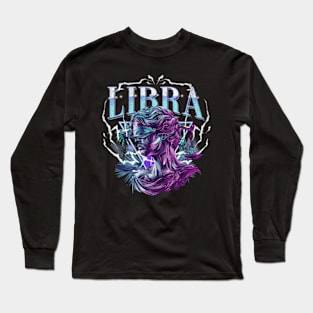 Libra Bootleg Retro HipHop Zodiac Sign Astrology Birthday Long Sleeve T-Shirt